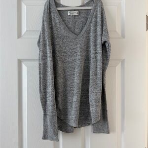 Abercrombie & Fitch Heather Gray Knit Sweater